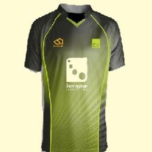 black and yellow cricket jersey