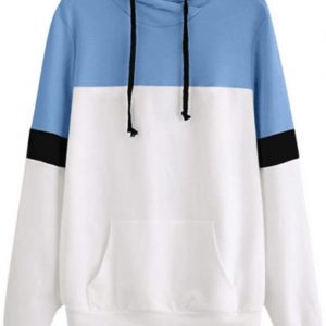 skyblue-white hoodie