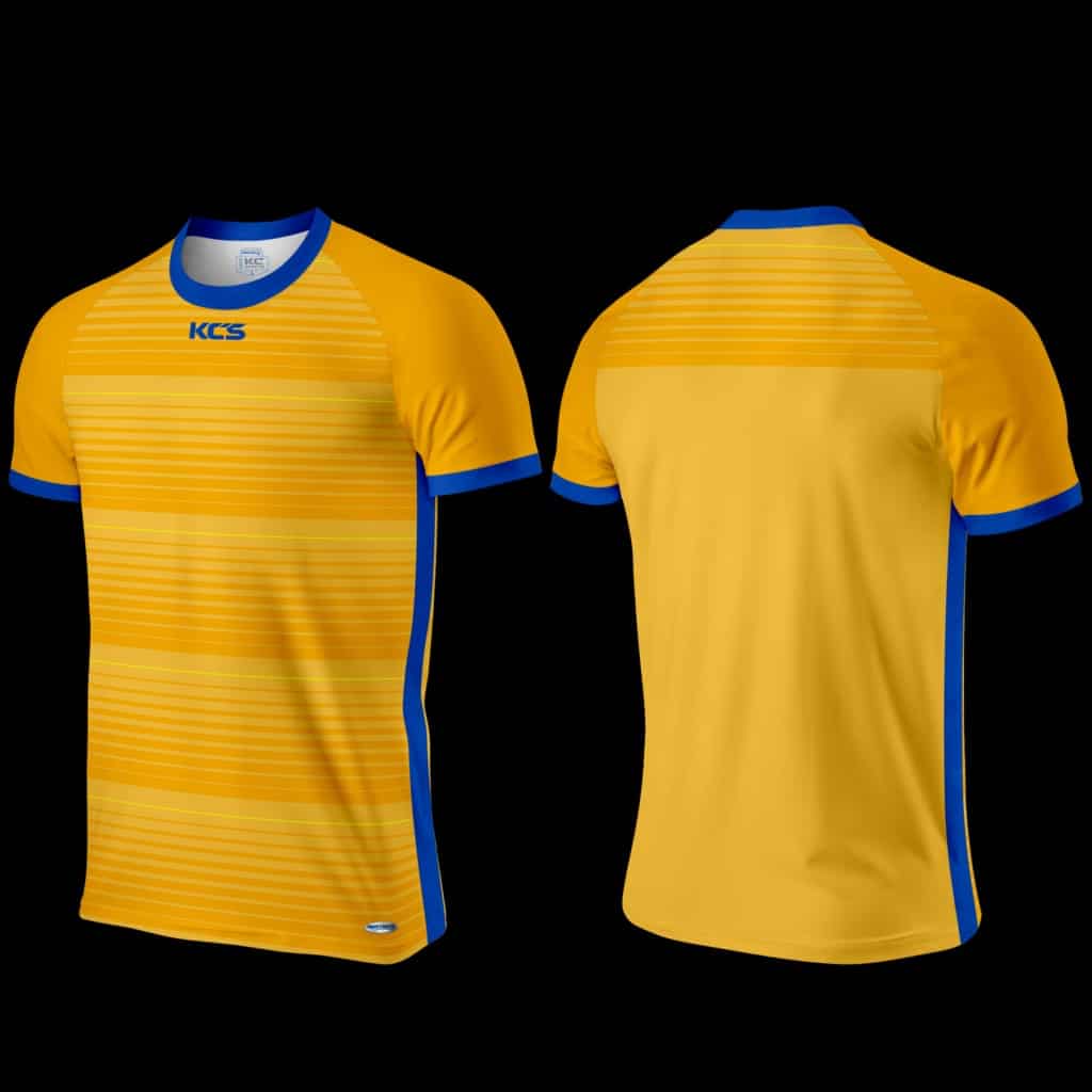 Sublimation Yellow Blue Football Team Jersey | BEAUQLO