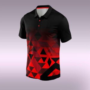 Black Red Cricket T Shirt