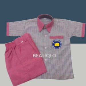 stripe pink uniform set