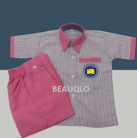 stripe pink uniform set