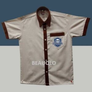 Coffee Brown Off White Uniform