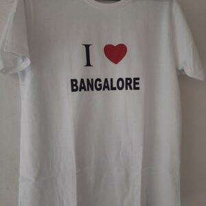 White Color I Love Bangalore T Shirt