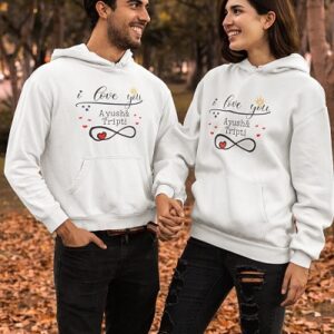 Couple TShirt or Hoodie - I love you Print