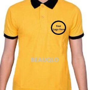 Polyester Drifit Yellow Poloneck T-Shirt