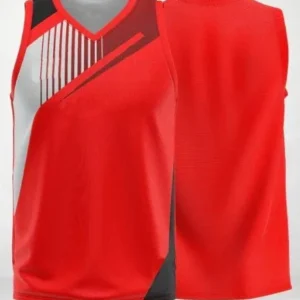 Red White Basket Ball Jersey
