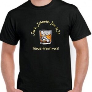 Beer Theme Black Round Neck TShirt