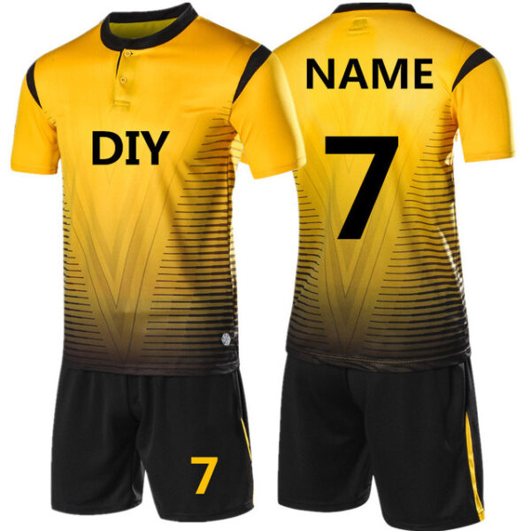 Black Yellow Football Jersey Set