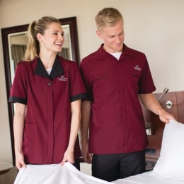 Maroon Hotel Staff Uniform