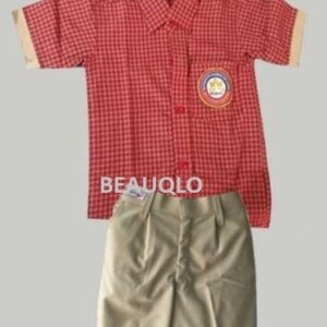 Red Check Shirt Uniform Set