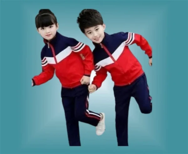 Polyster Red Tracksuit for School