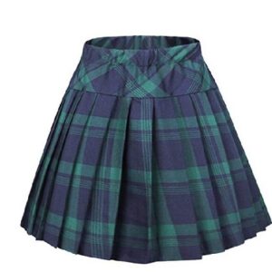 Check Pleated School Uniform Skirt