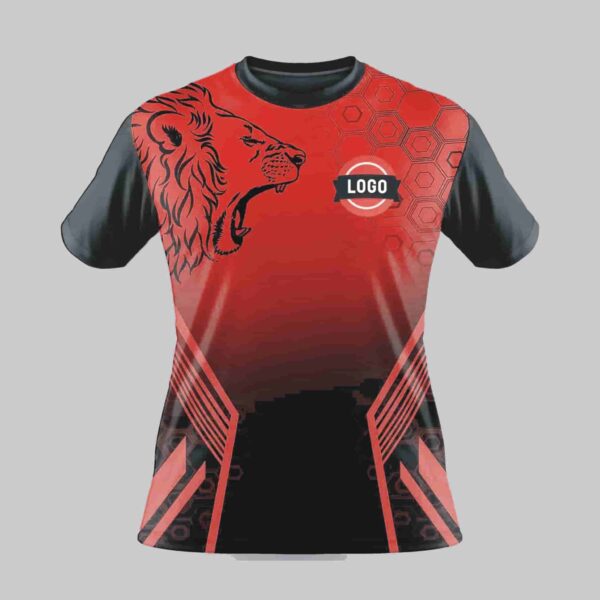 Customise Yellow Black Lion Image TShirt - Image 2