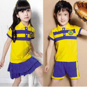 School Uniform Yellow Purple